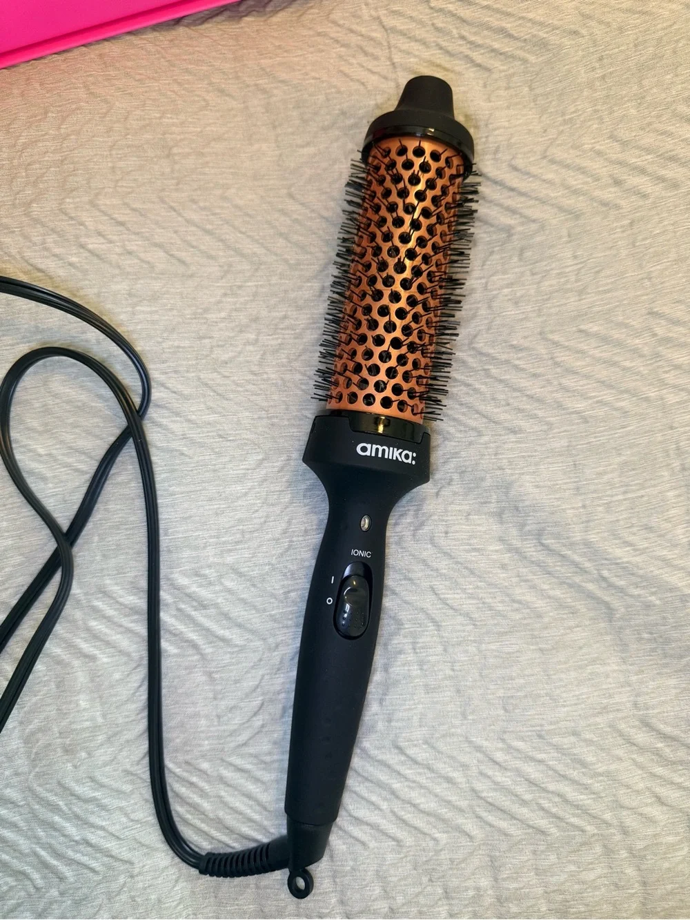 amika Round Thermal Styling Brush — Black and Gold Barrel